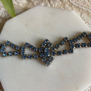 Vintage La-Rel 1950s blue rhinestone bracelet